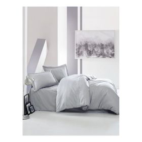 Cotton Box 1182000027052 Elegant Saten Gri Çift Kişilik Nevresim Takımı