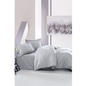 Cotton Box 1182000027052 Elegant Saten Gri Çift Kişilik Nevresim Takımı