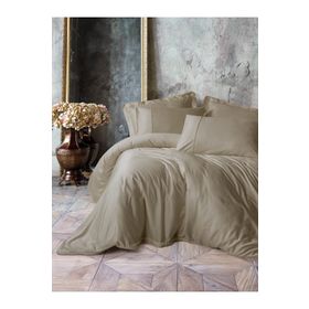 Cotton Box 240x220 cm King Size Bej Silky İpek Saten Nevresim Takımı