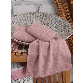 Cotton Box 3'lü Gipürlü Pudra Havlu Seti