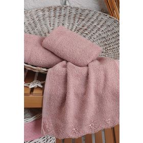 Cotton Box 3'lü Gipürlü Pudra Havlu Seti