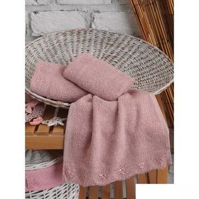 Cotton Box 3'lü Gipürlü Pudra Havlu Seti