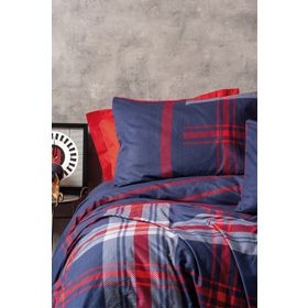 Cotton Box Abel Kırmızı Masculine Çift Kişilik Nevresim Takımı