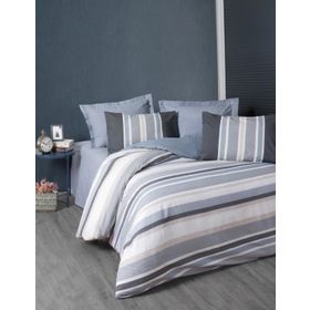 Cotton Box Agahta Gri Line Çift Kişilik Nevresim Takımı