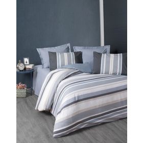 Cotton Box Agahta Gri Line Çift Kişilik Nevresim Takımı