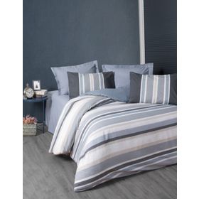 Cotton Box Agatha Gri Line Ranforce Çift Kişilik Nevresim Takımı