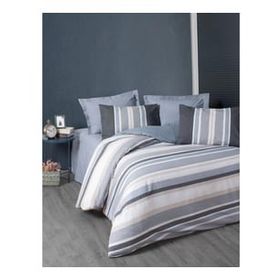 Cotton Box Agatha Gri Line Ranforce Çift Kişilik Nevresim Takımı