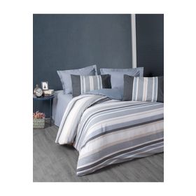 Cotton Box Agatha Gri Line Ranforce Çift Kişilik Nevresim Takımı