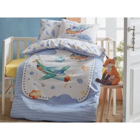 Cotton Box Air Plane Mavi Bebek Nevresim Takımı