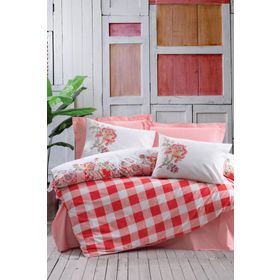 Cotton Box Alaçatı Oregano Pembe Çift Kişilik Nevresim Takım