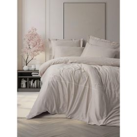 Cotton Box Alameda Lila Brode Nakışlı Saten Çift Kişilik Nevresim Takımı