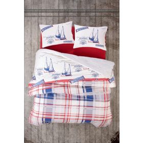 Cotton Box Alesta Bordo Maritime Çift Kişilik Nevresim Takımı