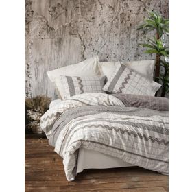 Cotton Box Aren Toprak Kahve Çift Kişilik Nevresim Takımı Seti