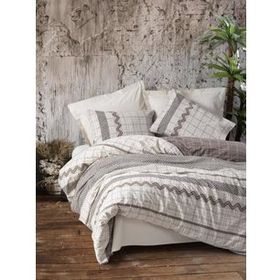 Cotton Box Aren Toprak Kahve Çift Kişilik Nevresim Takımı Seti