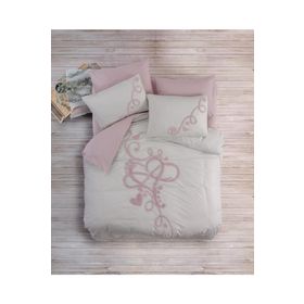 Cotton Box Bellini Puf Nakışlı Ranforce Pembe Çift Kişilik Nevresim Takımı Seti