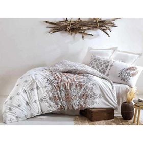 Cotton Box Bohem Harley Bej Çift Kişilik Yatak Örtüsü Takımı