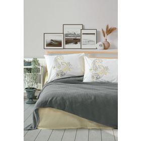 Cotton Box Bond Lori Antrasit Çift Kişilik Pike Seti