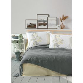 Cotton Box Bond Lori Antrasit Çift Kişilik Pike Takımı