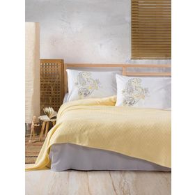Cotton Box Bond Lori Sarı Çift Kişilik Pike Takımı Seti