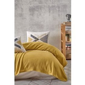 Cotton Box Bond Tek Kişilik Trigon Hardal Pike Takımı