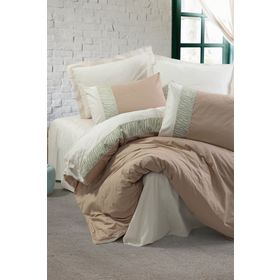 Cotton Box Brode Ranforce Beldon Vizon Çift Kişilik Nevresim Takımı