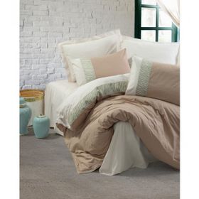 Cotton Box Brode Ranforce Beldon Vizon Çift Kişilik Nevresim Takımı