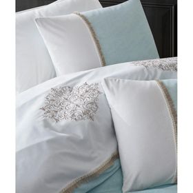 Cotton Box Brode Ranforce Carel Mint Nevresim Takımı
