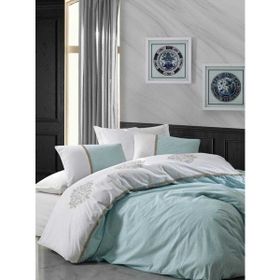 Cotton Box Brode Ranforce Carel Mint Nevresim Takımı