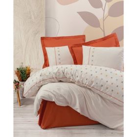 Cotton Box Brode Ranforce Joli Kiremit Çift Kişilik Nevresim Takımı