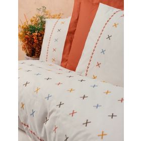 Cotton Box Brode Ranforce Joli Kiremit Çift Kişilik Nevresim Takımı