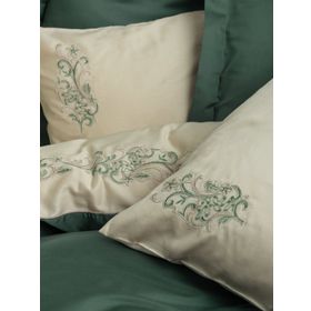 Cotton Box Brode Saten Andy Yeşil Çift Kişilik Nevresim Takımı