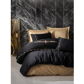 Cotton Box Brode Saten Gloria Gold Çift Kişilik Nevresim Takımı