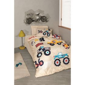 Cotton Box Cars Bej Junior Tek Kişilik Nevresim Takımı