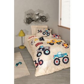 Cotton Box Cars Bej Junior Tek Kişilik Nevresim Takımı