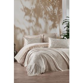 Cotton Box Chi Chi Elegance Cappuccino Çift Kişilik Pikeli Nevresim Takımı