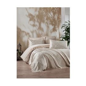 Cotton Box Chi Chi Elegance Cappuccino Çift Kişilik Pikeli Nevresim Takımı
