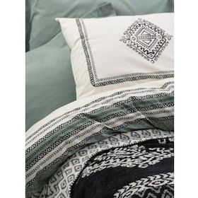 Cotton Box Çift Hardy Yeşil Çift Kişilik Battaniyeli Nevresim Takımı