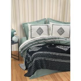 Cotton Box Çift Hardy Yeşil Çift Kişilik Battaniyeli Nevresim Takımı