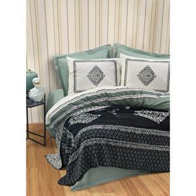 Cotton Box Çift Hardy Yeşil Çift Kişilik Battaniyeli Nevresim Takımı