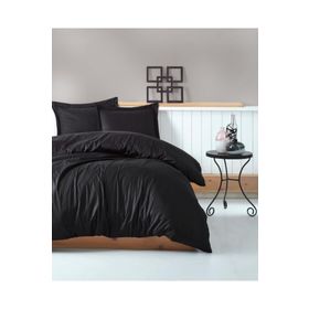 Cotton Box Çift Kişilik Saten Elegante Stripe Siyah Nevresim Takımı