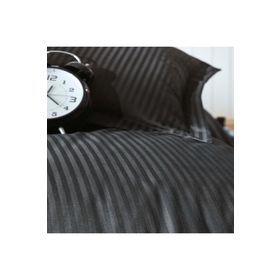 Cotton Box Çift Kişilik Saten Elegante Stripe Siyah Nevresim Takımı