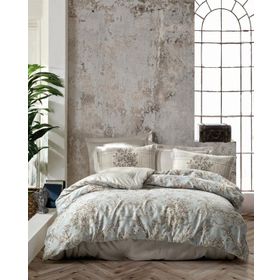 Cotton Box Çift Kişilik Saten Terry Bej Nevresim Takımı