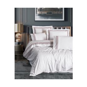 Cotton Box Classic Helya Beyaz Çift Kişilik 200x220 cm Nevresim Takımı