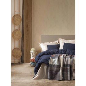 Cotton Box Clement Comfy Battaniyeli Lacivert Tek Kişilik Nevresim Takımı
