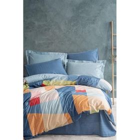 Cotton Box Cosy Modern Tek Kişilik Mavi 160x220 cm Nevresim Takımı