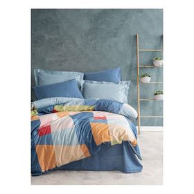 Cotton Box Cosy Modern Tek Kişilik Mavi 160x220 cm Nevresim Takımı