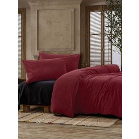 Cotton Box Crash Bordo Çift Kişilik Nevresim Takım