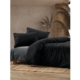 Cotton Box Crash Siyah Çift Kişilik Nevresim Takım