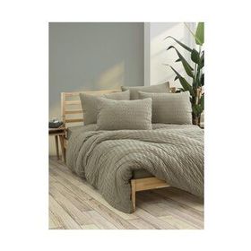 Cotton Box Crepe Penye Vizon Lastikli Çift Kişilik Çarşaflı Nevresim Takımı