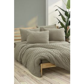 Cotton Box Crepe Penye Vizon Lastikli Çift Kişilik Çarşaflı Nevresim Takımı